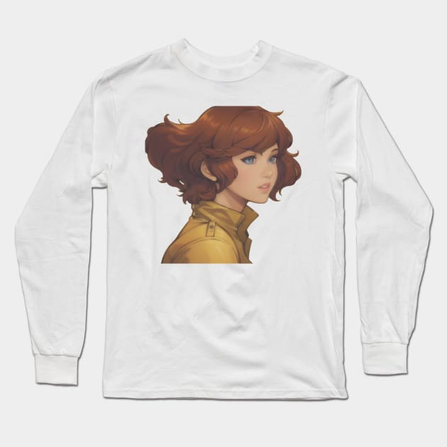 April O'Neil Long Sleeve T-Shirt by mindworldz